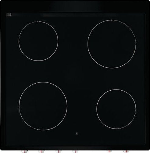 Frigidaire - 24 in. Wide 4 elements 1.9 Cu. Ft. Freestanding Electric Range with Smoothtop and Hidden Bake Element - Stainless Steel