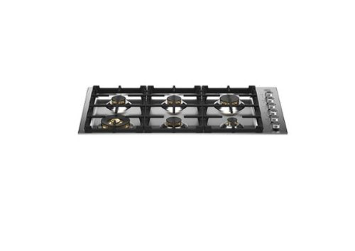 Bertazzoni - 6 Burner 36'' Drop in Gas Cooktop - Stainless Steel