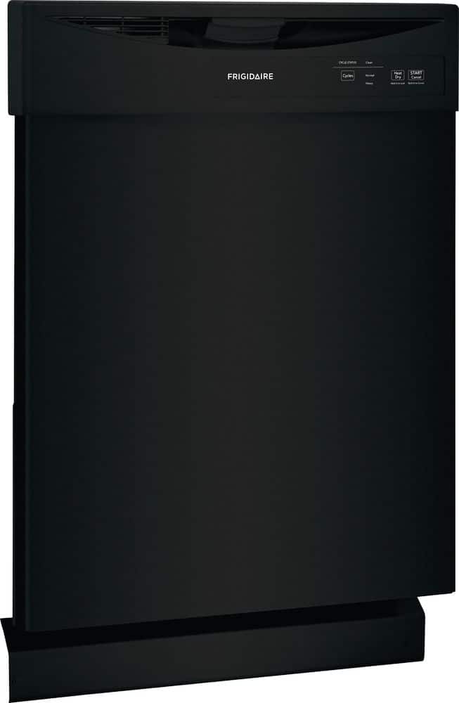 Frigidaire - 24" Front Control Built-In Dishwasher with Energy Saver Dry, 62dba - Black