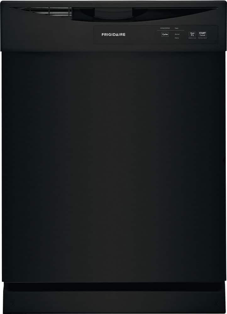 Frigidaire - 24" Front Control Built-In Dishwasher with Energy Saver Dry, 62dba - Black