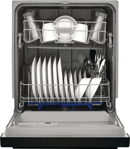 Frigidaire - 24" Front Control Built-In Dishwasher with Energy Saver Dry, 62dba - Black
