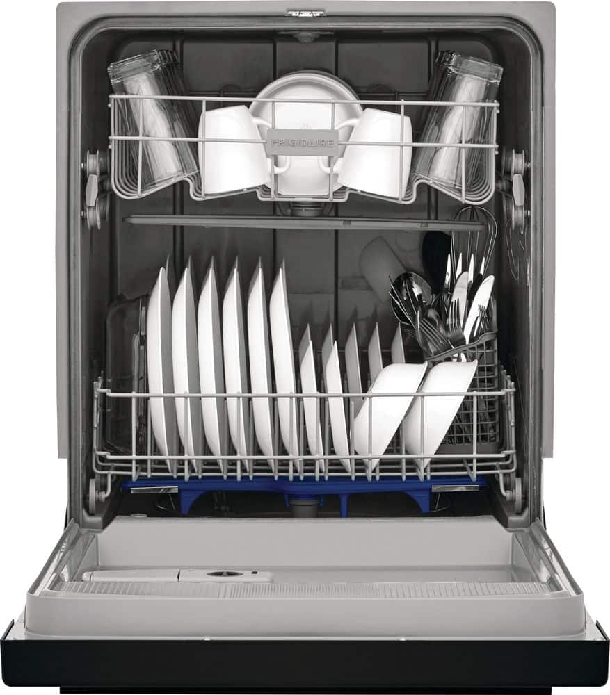 Frigidaire - 24" Front Control Built-In Dishwasher with Energy Saver Dry, 62dba - Black