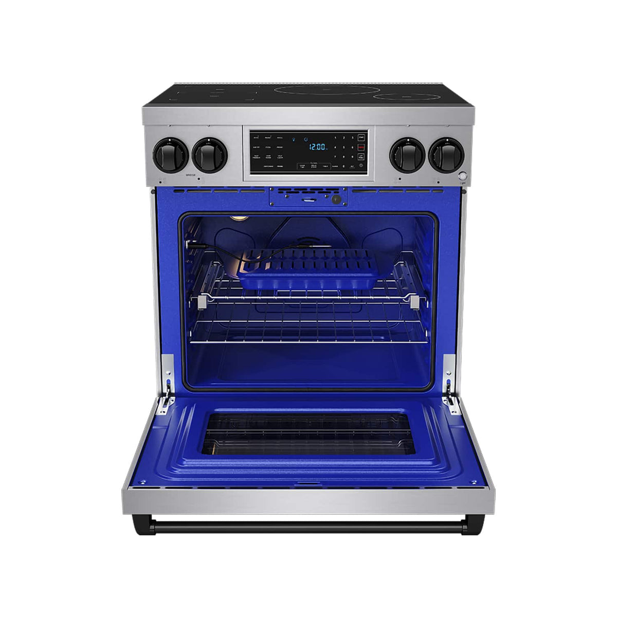 Gordon Ramsay Series by Thor Kitchen 4.8 Cu. Ft Freestanding Induction Range with Black Hardware - Stainless Steel