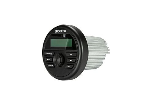 KICKER - KMC2 Gauge-Style Media Center/Radio w/Bluetooth - Black