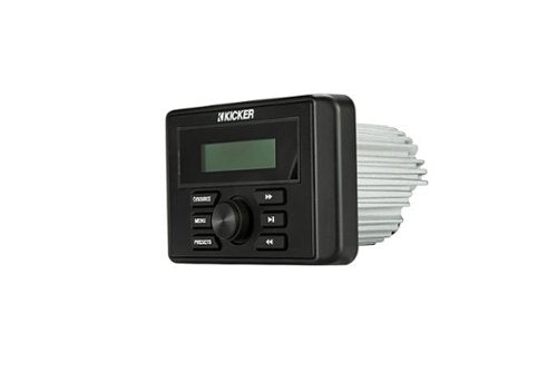 KICKER - KMC3 Square Media Center/Radio w/Bluetooth - Black