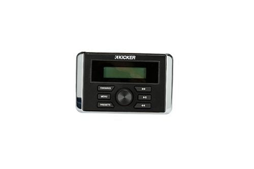 KICKER - KMC3 Square Media Center/Radio w/Bluetooth - Black