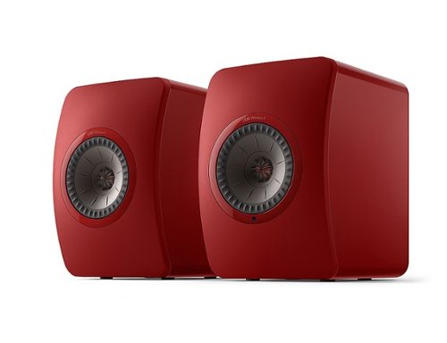 KEF - LS50 WIRELESS II Bookshelf Speakers (Pair) - Red