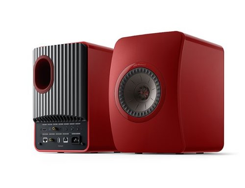 KEF - LS50 WIRELESS II Bookshelf Speakers (Pair) - Red