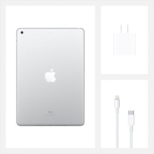Apple - Geek Squad Certified Refurbished 10.2-Inch iPad with Wi-Fi - 128GB - Silver