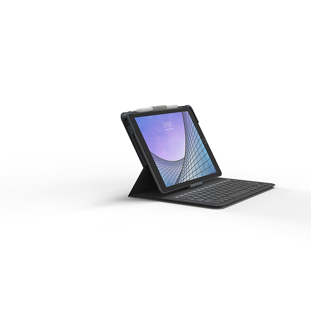 ZAGG - Messenger Folio 2 Keyboard & Case for Apple iPad 10.2" (Gen 9, 8, 7), iPad Pro 10.5" (Gen 2) - Charcoal