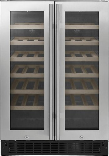 Insignia™ - Dual Zone Wine and Beverage Cooler with Glass Doors - Stainless Steel