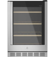 GE Profile - 155-Can Beverage Cooler - Stainless Steel