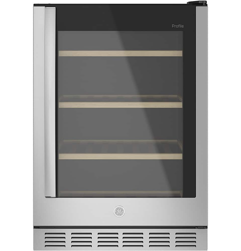 GE Profile - 155-Can Beverage Cooler - Stainless Steel