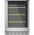 GE Profile - 155-Can Beverage Cooler - Stainless Steel