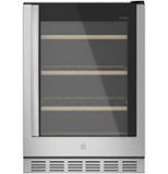 GE Profile - 155-Can Beverage Cooler - Stainless Steel