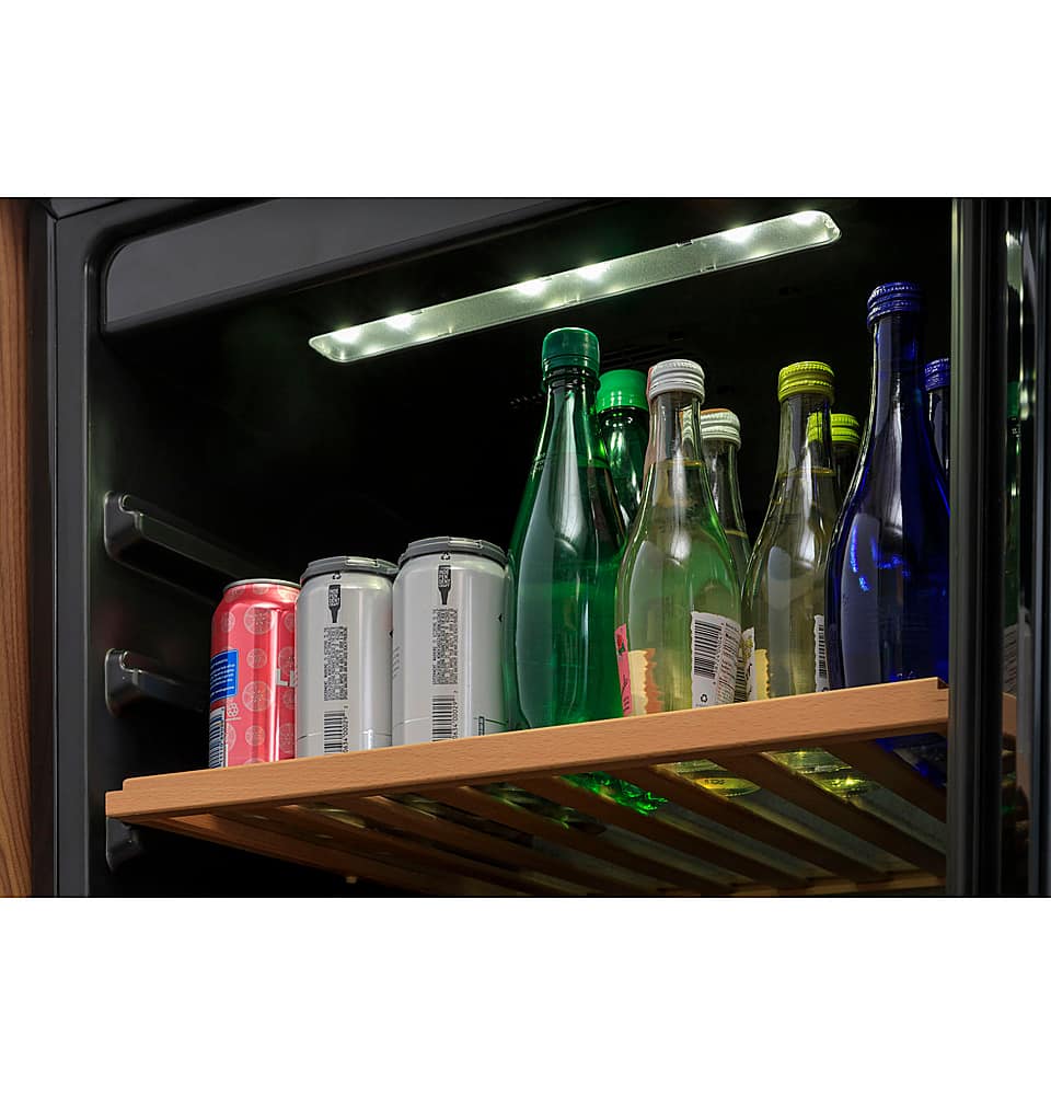 GE Profile - 155-Can Beverage Cooler - Stainless Steel