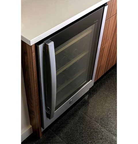 GE Profile - 155-Can Beverage Cooler - Stainless Steel