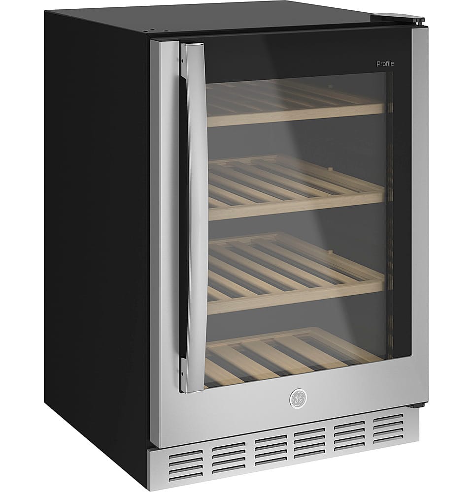 GE Profile - 155-Can Beverage Cooler - Stainless Steel