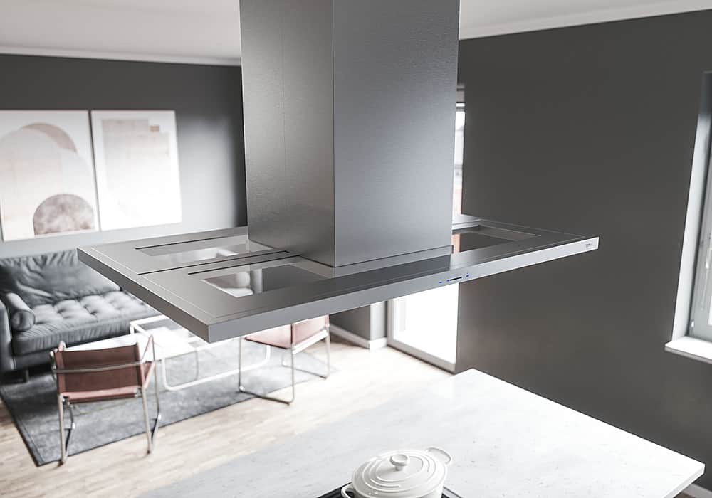 Zephyr - 36 inches - Convertible - Island Range Hood - Stainless Steel