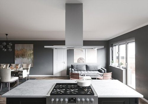 Zephyr - 42 inches - Convertible - Island Range Hood - Stainless Steel
