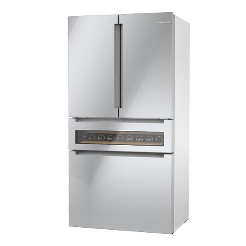 Bosch - 800 Series 36 in. Wide 20 Cu. Ft. 4-Door French Door Bottom Freezer Counter-Depth Smart Refrigerator - Stainless Steel