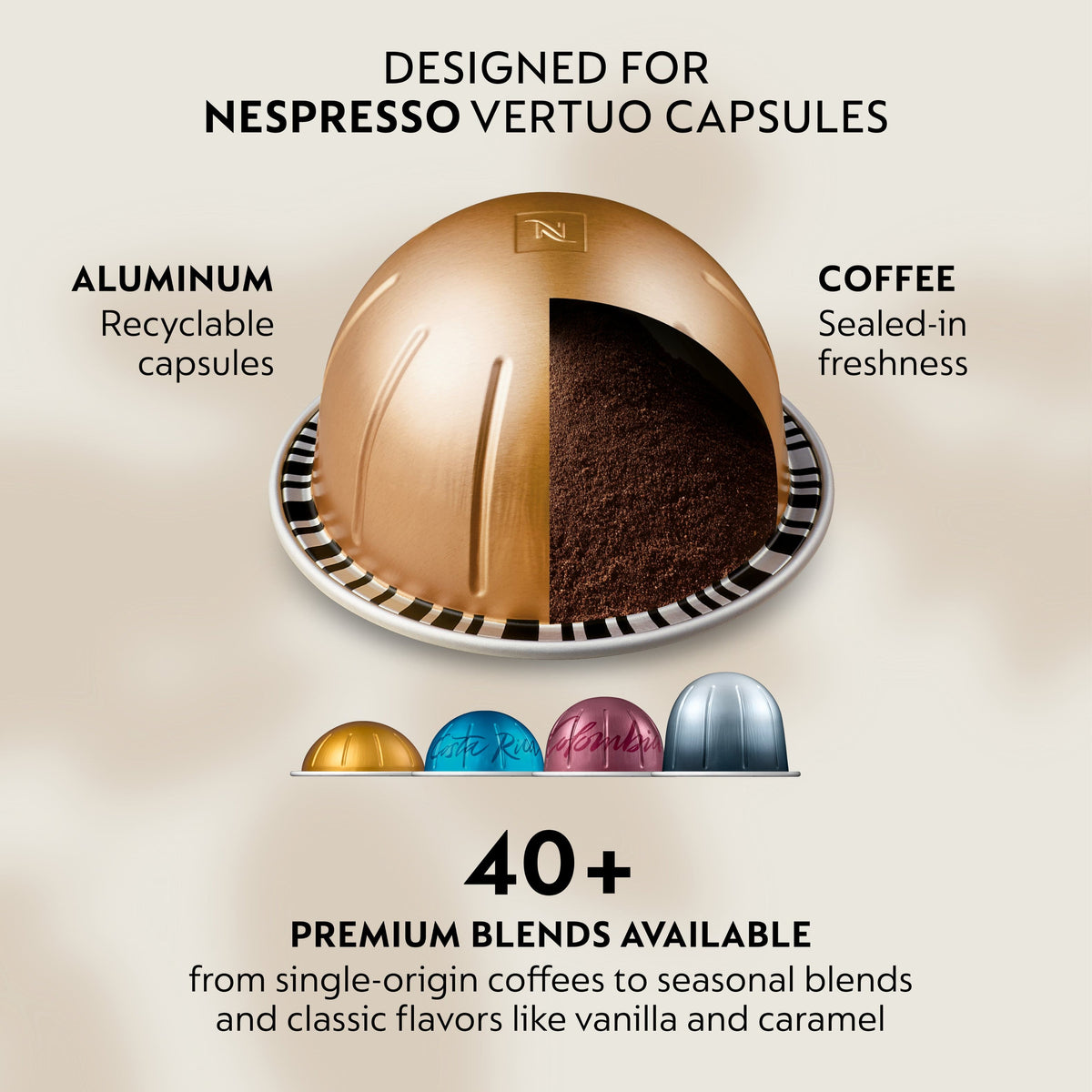 Nespresso - Vertuo UP Espresso Machine Bundle by Breville - Black