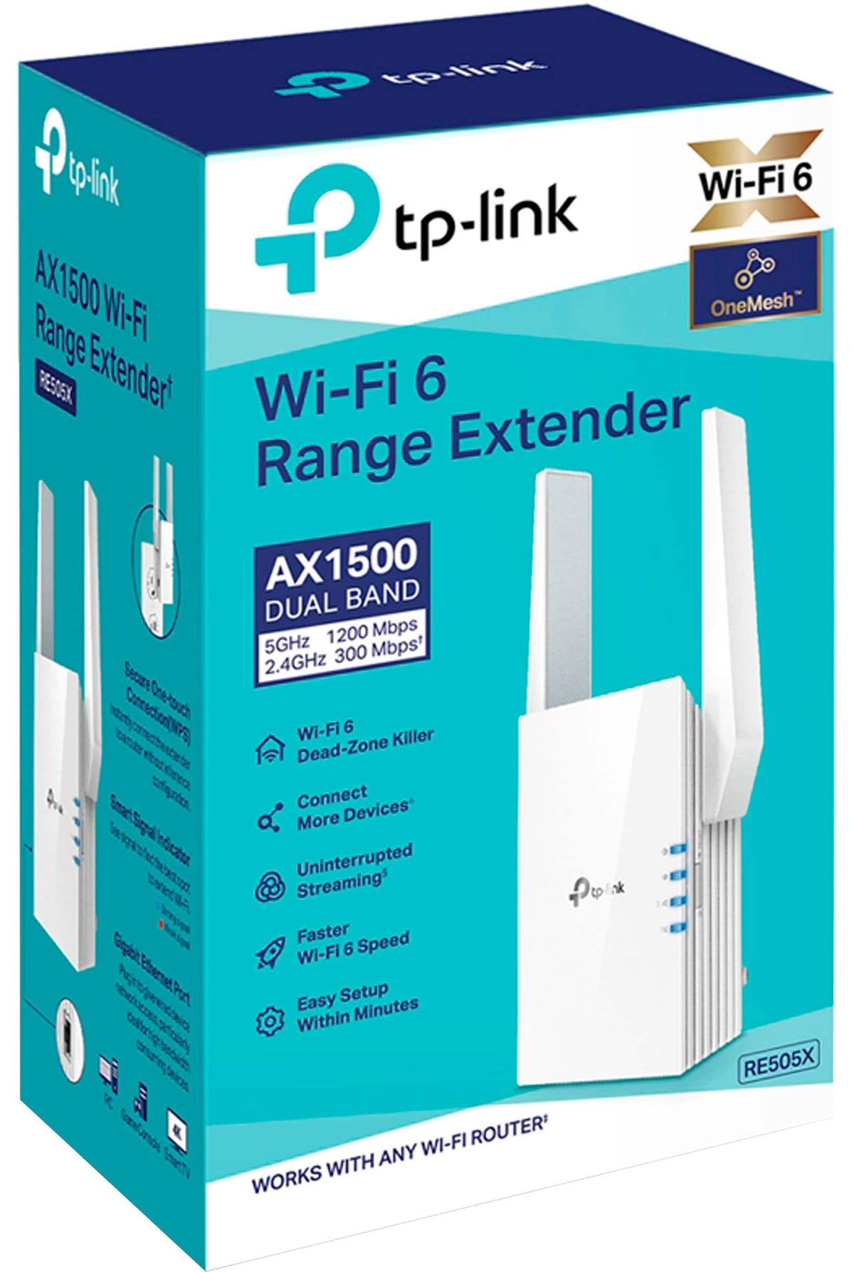 TP-Link - TP- Link RE505X AX1500 Wi-Fi 6 Range Extender - White