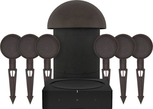 Sonance - MAG6.1 - Mag Series 6.1-Ch. Landscape Outdoor Speaker System Powered by Sonos (Each) - Brown/Black