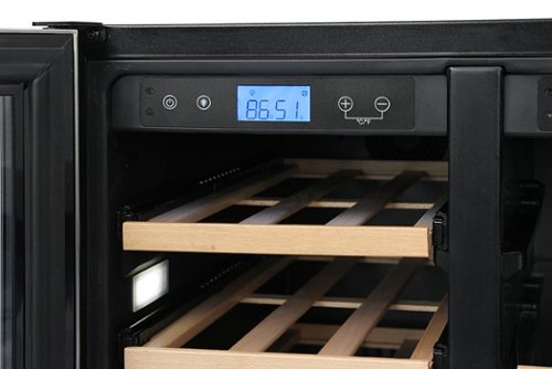 Thor Kitchen - 21 Wine Bottle Capacity and 95 Can Dual Zone French Door Wine and Beverage Center - Stainless Steel