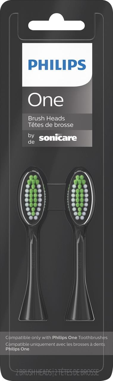 Philips Sonicare - Philips One by Sonicare 2pk Brush Heads - Shadow Black