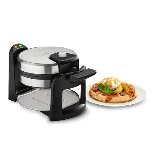 Cuisinart - Round Flip Belgian Waffle Maker - Silver