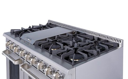 Thor Kitchen - 6.7 Cu.Ft. Freestanding Double Oven Liquid Propane Gas Range - Stainless Steel