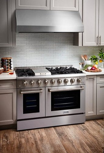 Thor Kitchen - 6.7 Cu.Ft. Freestanding Double Oven Liquid Propane Gas Range - Stainless Steel