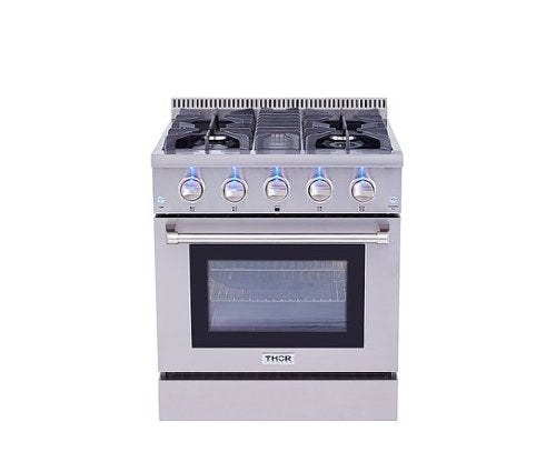 Thor Kitchen - 30 in. Wide 4 burner 4.2 cu. ft.Slide-In Professional Gas Range in Liquid Propane - Stainless Steel
