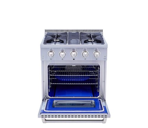 Thor Kitchen - 30 in. Wide 4 burner 4.2 cu. ft.Slide-In Professional Gas Range in Liquid Propane - Stainless Steel