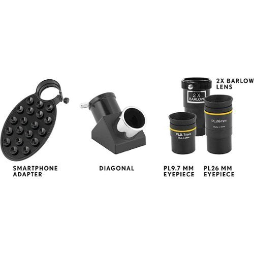National Geographic - 70mm Refractor Telescope with Astronomy App - Black