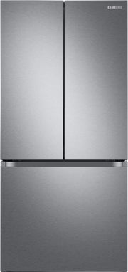 Samsung - 32 in. Wide 17.5 cu. ft. 3-Door French Door Counter Depth Smart Refrigerator with Twin Cooling Plus - Stainless Steel