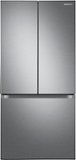 Samsung - 32 in. Wide 17.5 cu. ft. 3-Door French Door Counter Depth Smart Refrigerator with Twin Cooling Plus - Stainless Steel