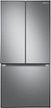 Samsung - 32 in. Wide 17.5 cu. ft. 3-Door French Door Counter Depth Smart Refrigerator with Twin Cooling Plus - Stainless Steel