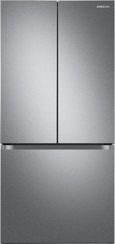 Samsung - 32 in. Wide 17.5 cu. ft. 3-Door French Door Counter Depth Smart Refrigerator with Twin Cooling Plus - Stainless Steel