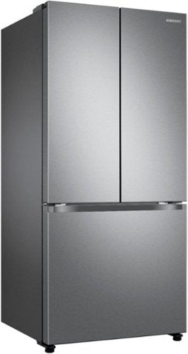 Samsung - 32 in. Wide 17.5 cu. ft. 3-Door French Door Counter Depth Smart Refrigerator with Twin Cooling Plus - Stainless Steel