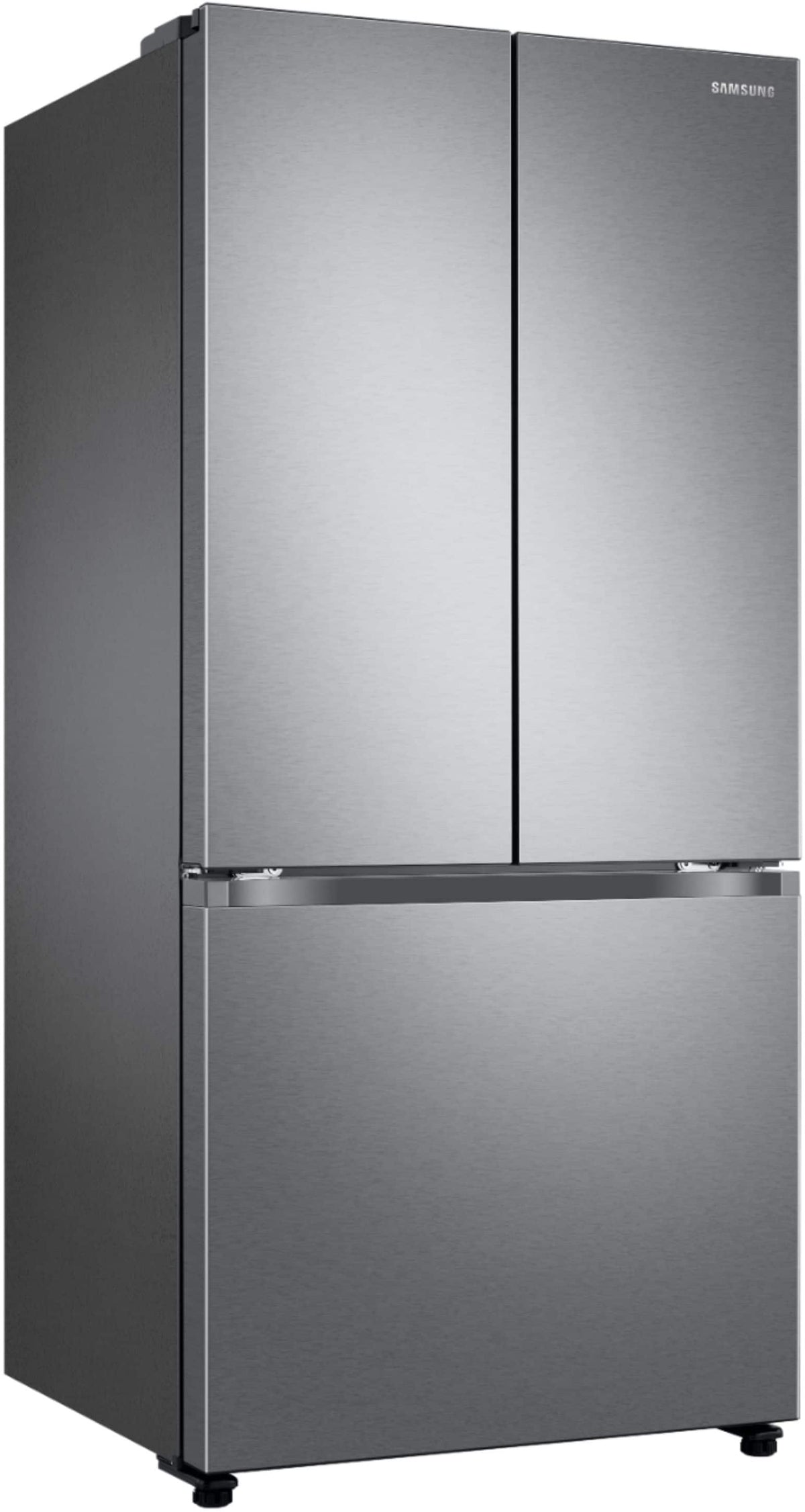 Samsung - 32 in. Wide 17.5 cu. ft. 3-Door French Door Counter Depth Smart Refrigerator with Twin Cooling Plus - Stainless Steel