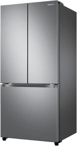 Samsung - 32 in. Wide 17.5 cu. ft. 3-Door French Door Counter Depth Smart Refrigerator with Twin Cooling Plus - Stainless Steel
