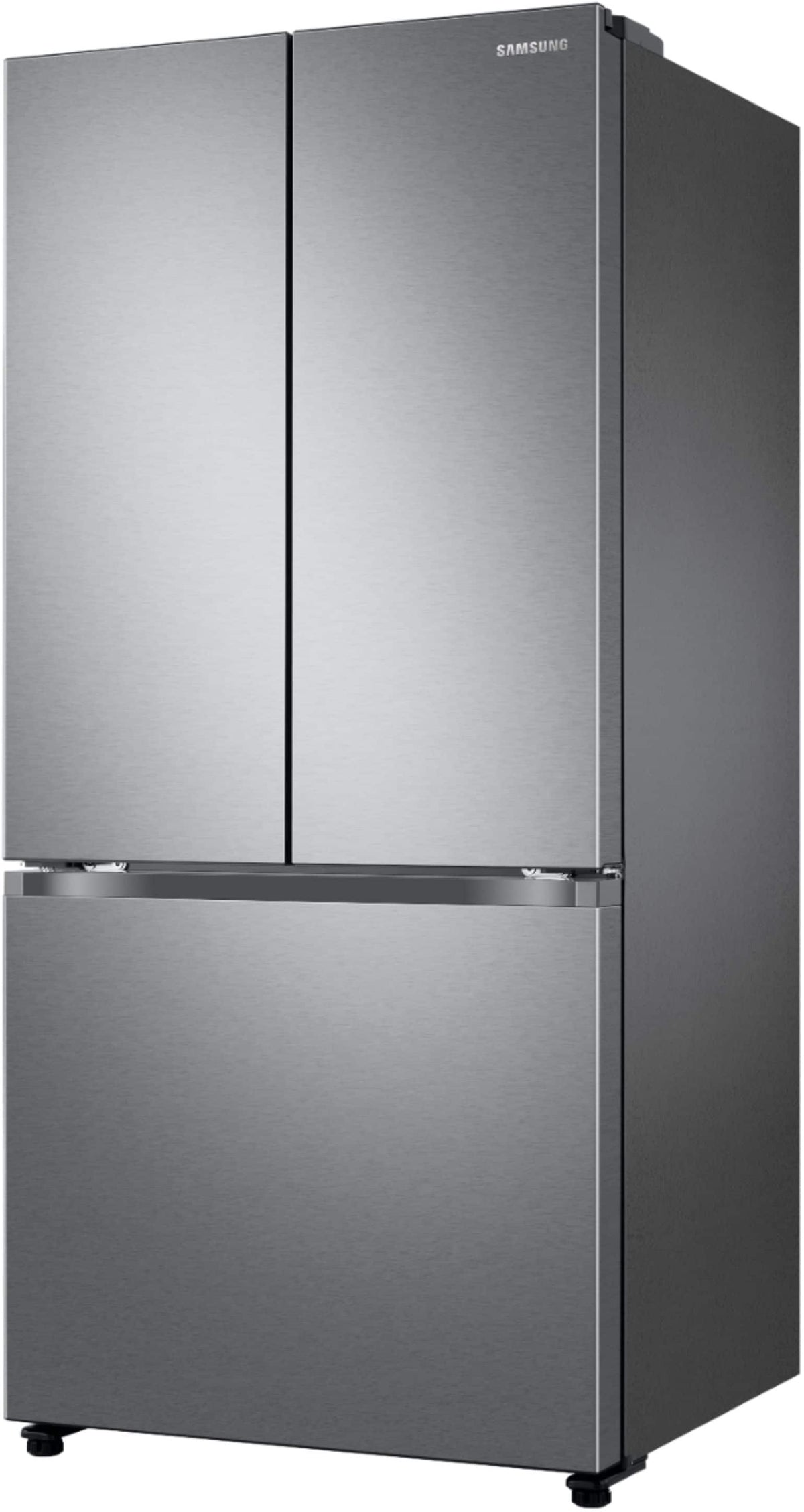 Samsung - 32 in. Wide 17.5 cu. ft. 3-Door French Door Counter Depth Smart Refrigerator with Twin Cooling Plus - Stainless Steel