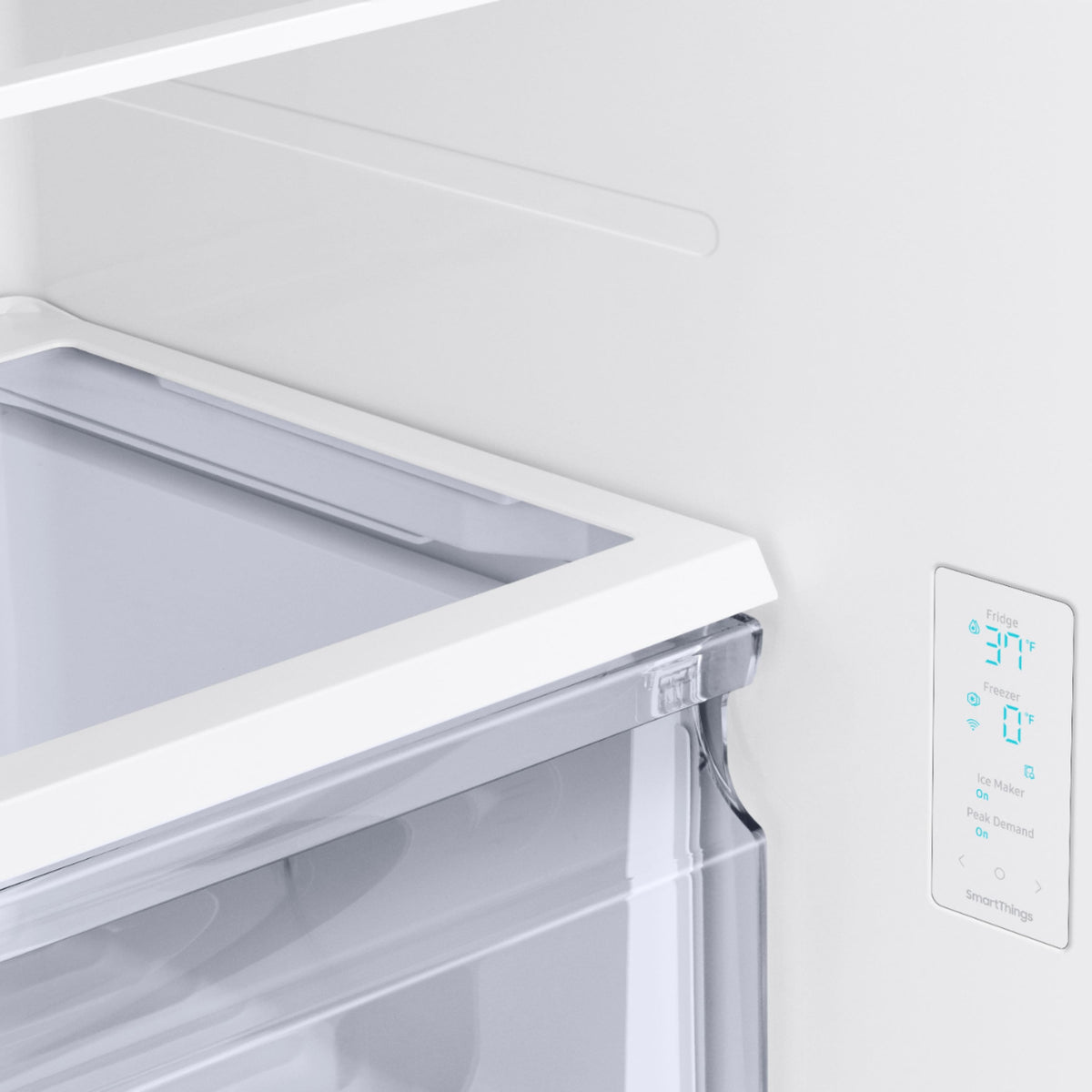 Samsung - 32 in. Wide 17.5 cu. ft. 3-Door French Door Counter Depth Smart Refrigerator with Twin Cooling Plus - Stainless Steel
