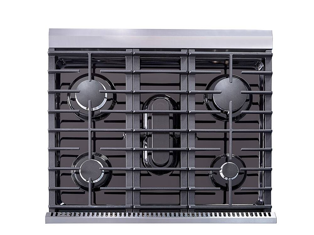 Thor Kitchen - 30 in. Wide 5 Burner 4.55 cu. ft. Freestanding Gas Convection Range with Storage Drawer - Natural Gas - Stainless Steel