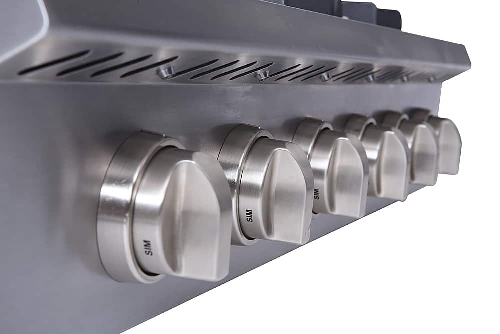 Thor Kitchen - 36 in. Wide 6 Burner Built-In Liquid Propane Rangetop - Stainless Steel