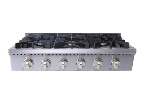 Thor Kitchen - 36 in. Wide 6 Burner Built-In Liquid Propane Rangetop - Stainless Steel