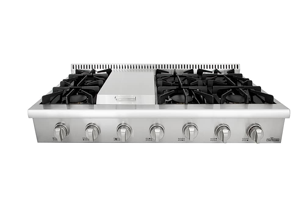 Thor Kitchen - 48 in. Wide 6 Burner Built-In Liquid Propane Rangetop - Stainless Steel