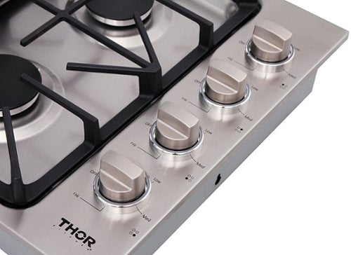 Thor Kitchen - 30 in. Wide 4 Burner Built-In Gas Cooktop - Stainless Steel